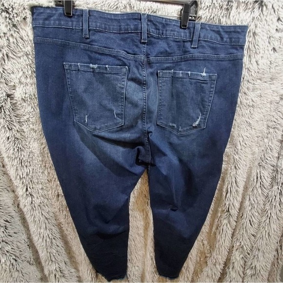 LANE Bryant skinny distressed raw hem jeans plus - Picture 10 of 12